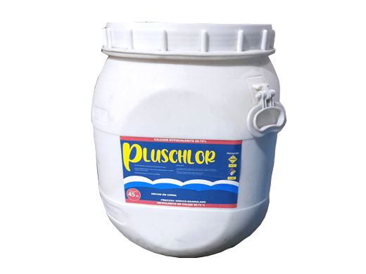 Hipoclorito de calcio al 65%-70% Pluschlor 45Kg